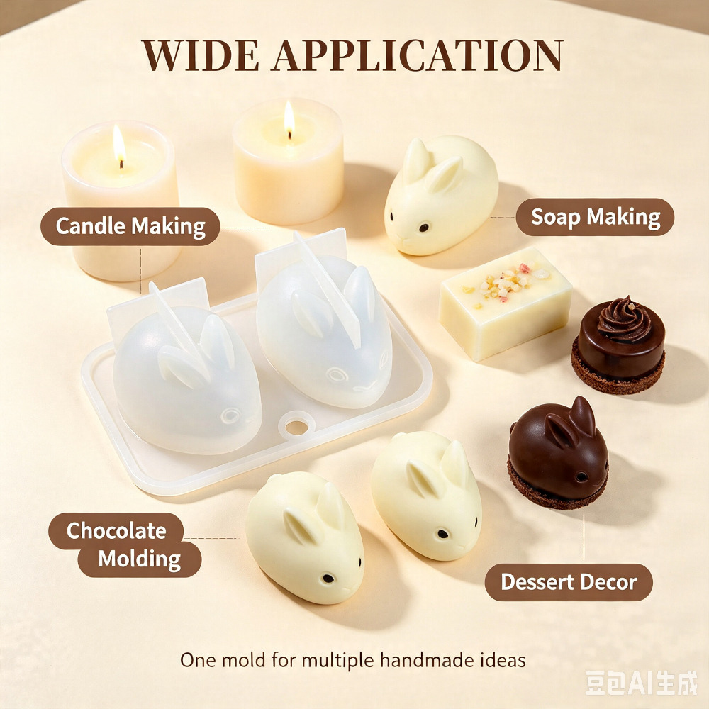 3D Mini Rabbit Silicone Mold F - Soap Making Instructions recension och pris