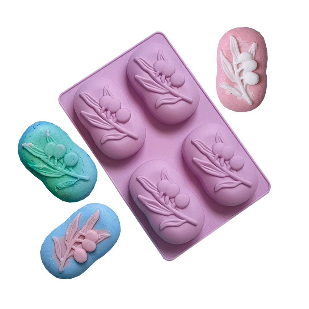 4 Cavities Oval Olive Tree Sil - Soap Making Diy Kit recension och pris