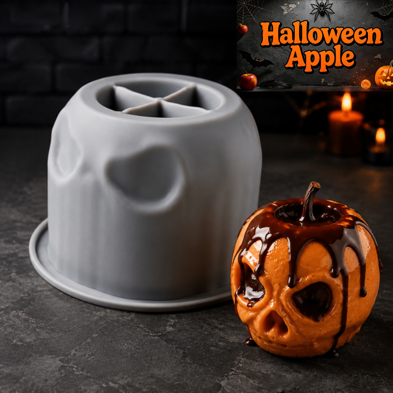 Halloween skull apple silicone - Soap Making Instructions recension och pris