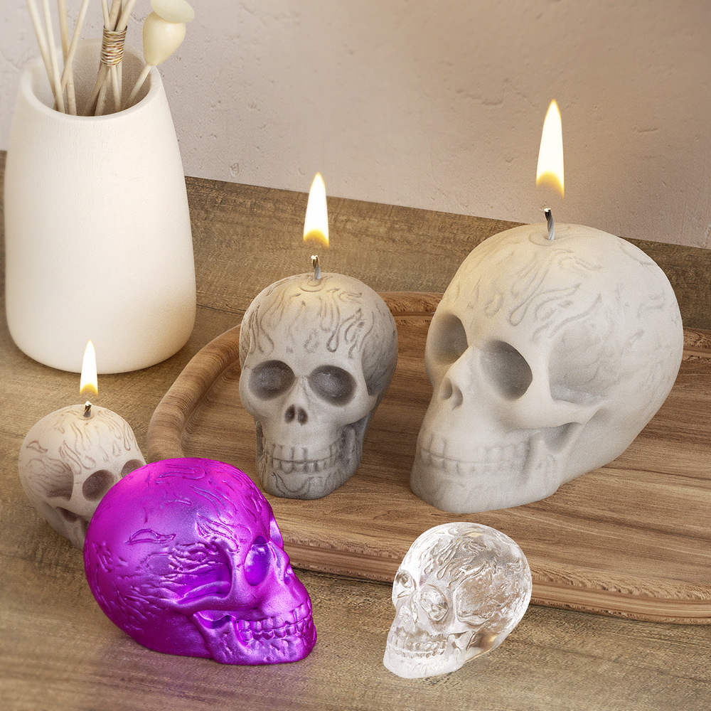 Multi Size Skull Head Silicone - Soap Making Ins recension och pris
