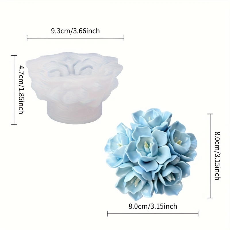 1 Hydrangea Candle Silicone Mo - Soap Making Instructions recension och pris