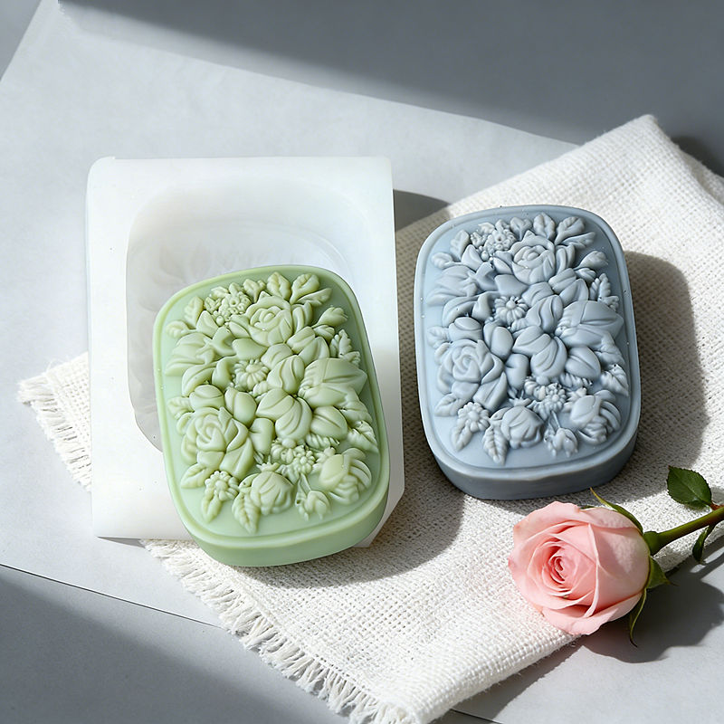 Square Floral Silicone Soap Mo - Soap Making Instructions recension och pris