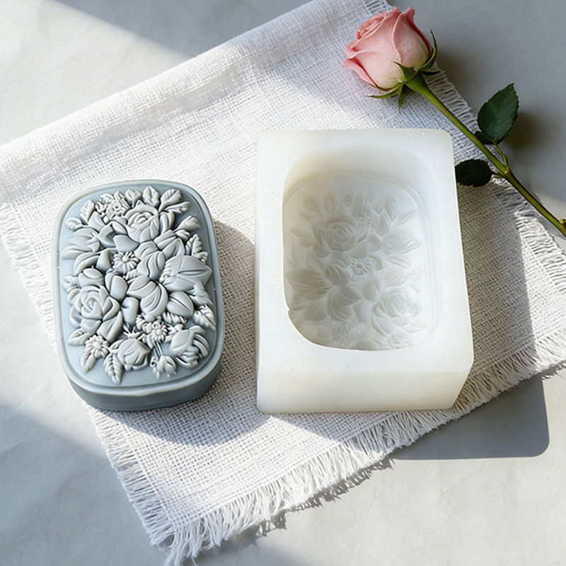Square Floral Silicone Soap Mo - Soap Making Instructions recension och pris