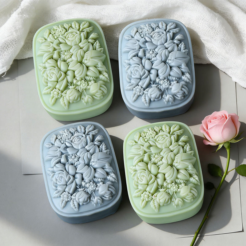 Square Floral Silicone Soap Mo - Soap Making Instructions recension och pris